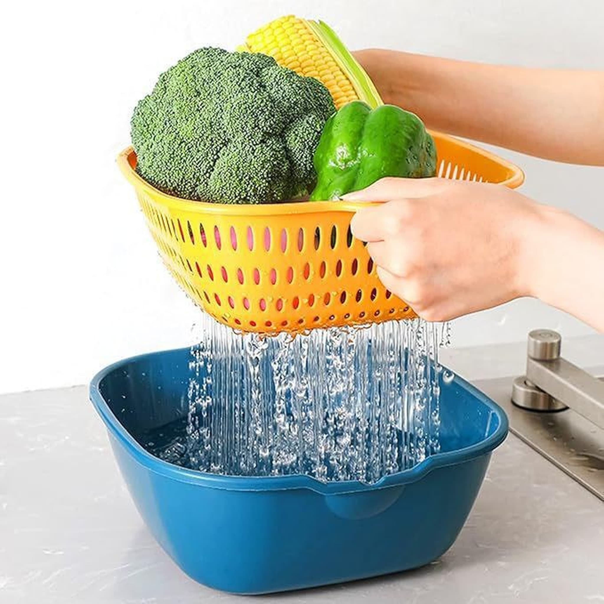 Двухъярусная сушилка для овощей/фруктов "FreshBasket" ID-211