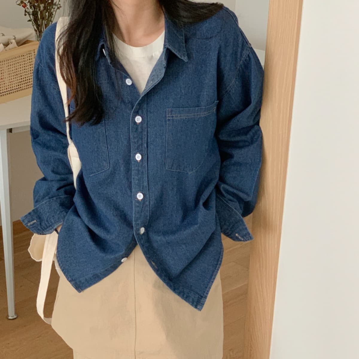 Джинсовая рубашка женская, весна-осень 2021, новый дизайн, универсальная свободная рубашка в стиле ретро в корейском стиле,...