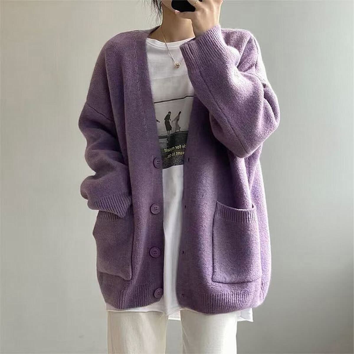 Девчачий вязаный свитер JK, Кардиган с длинным рукавом, Женское пальто JK в студенческом стиле, милая школа для осени и...