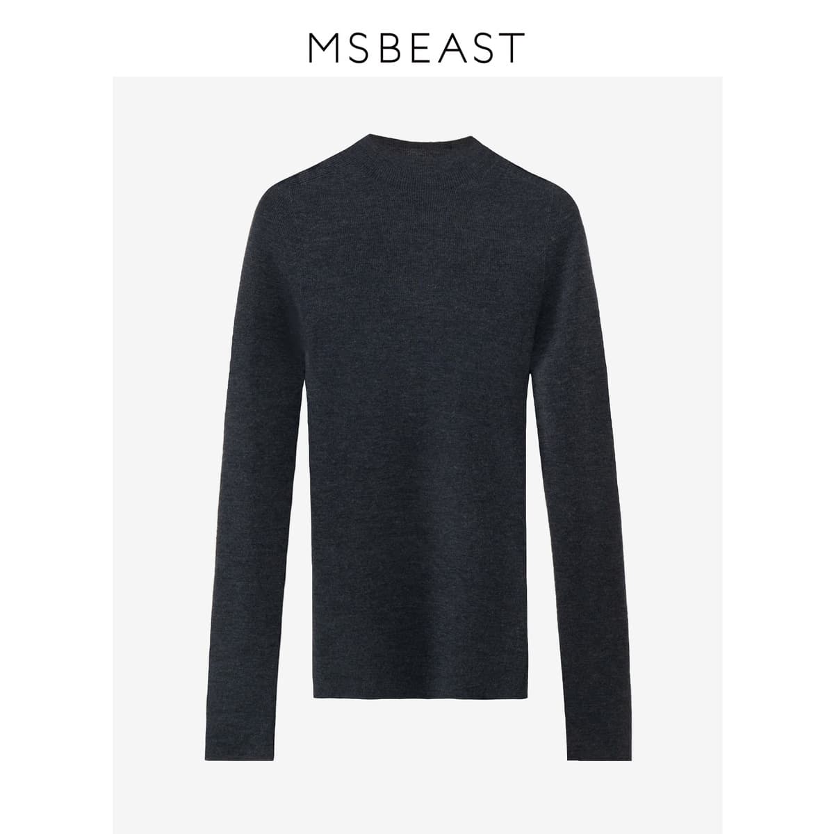 Женский свитер из 100% шерсти, бесшовный, с воротником-стойкой/полуворотником, машинная стирка, новая модель 2025 года, от...