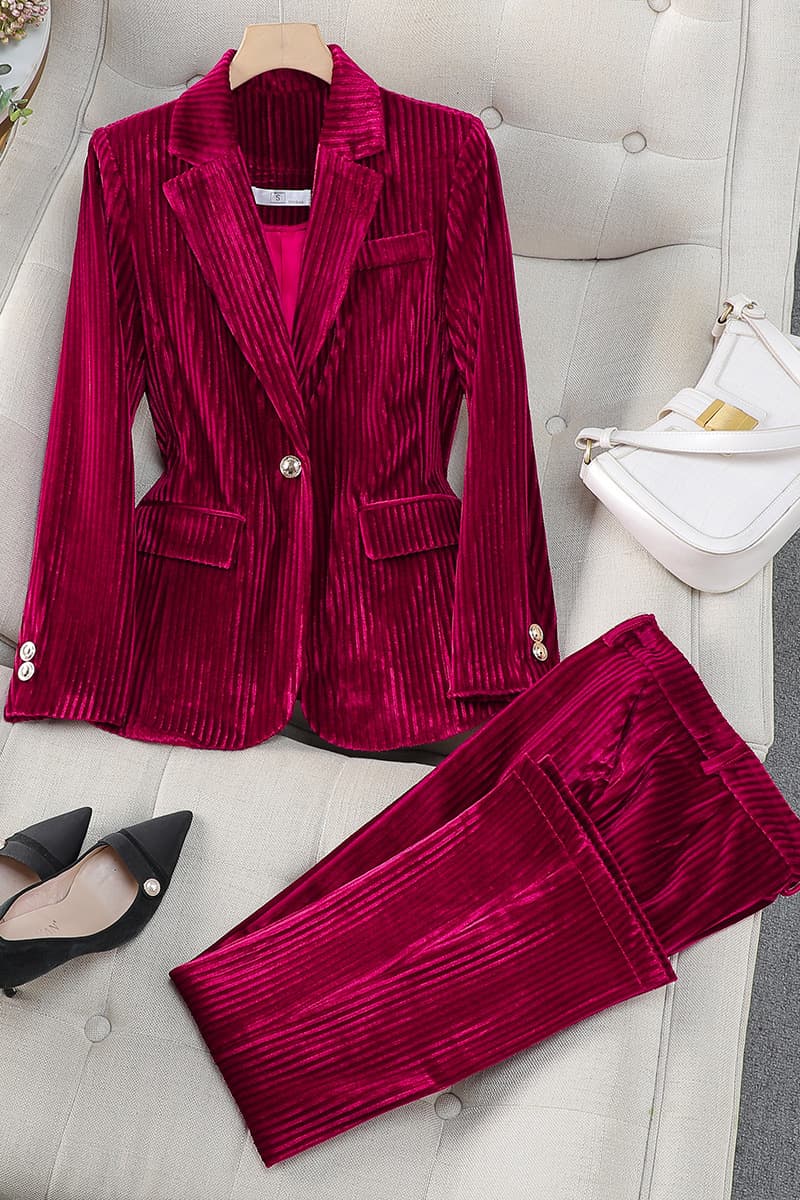 Премиум чувство двубортный красный костюм профессиональный костюм женский трансграничный новый темперамент богиня Fan модная...