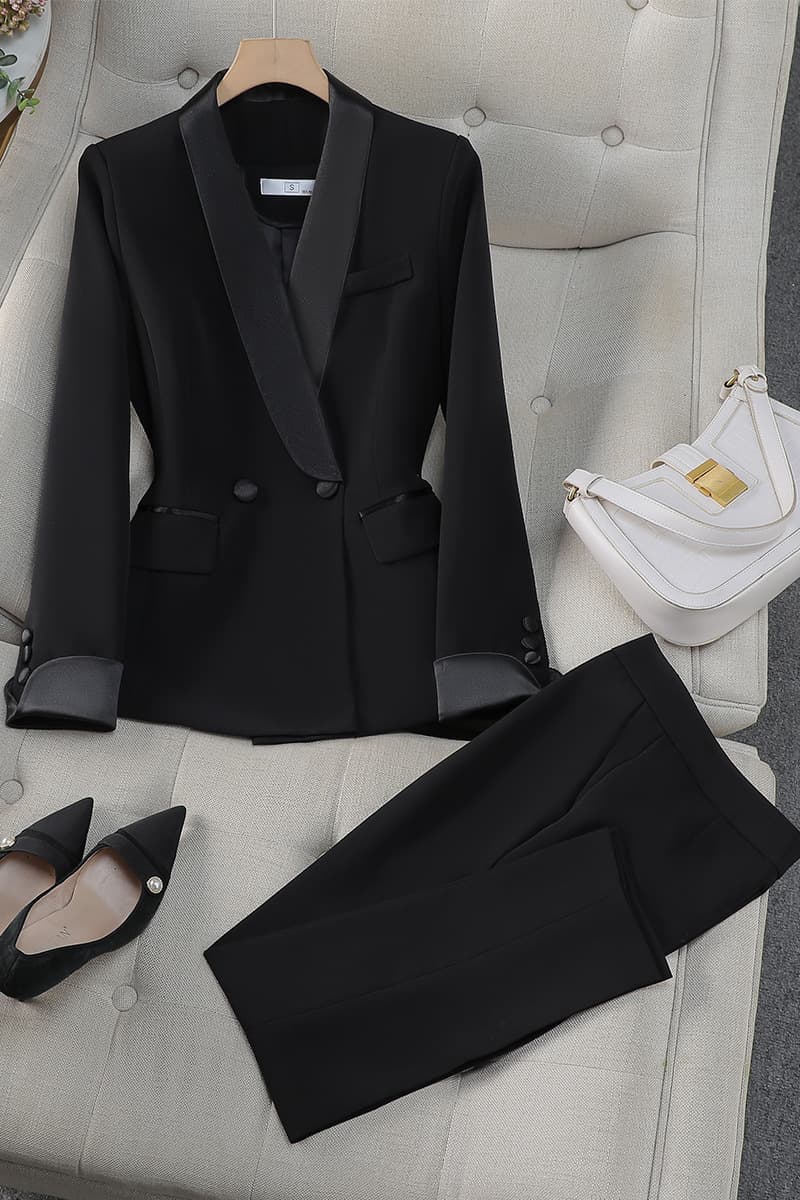 Премиум чувство двубортный красный костюм профессиональный костюм женский трансграничный новый темперамент богиня Fan модная...