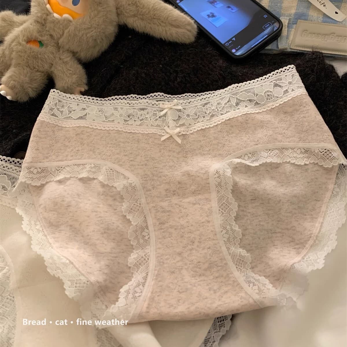 2025 новый 10a класс бактериостатические удлиненные промежностные шорты для средней талии Сексуальные кружевные трусики...