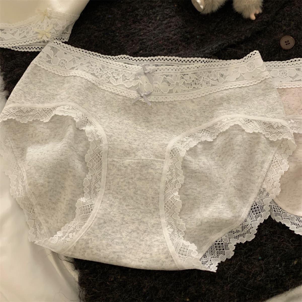 2025 новый 10a класс бактериостатические удлиненные промежностные шорты для средней талии Сексуальные кружевные трусики...
