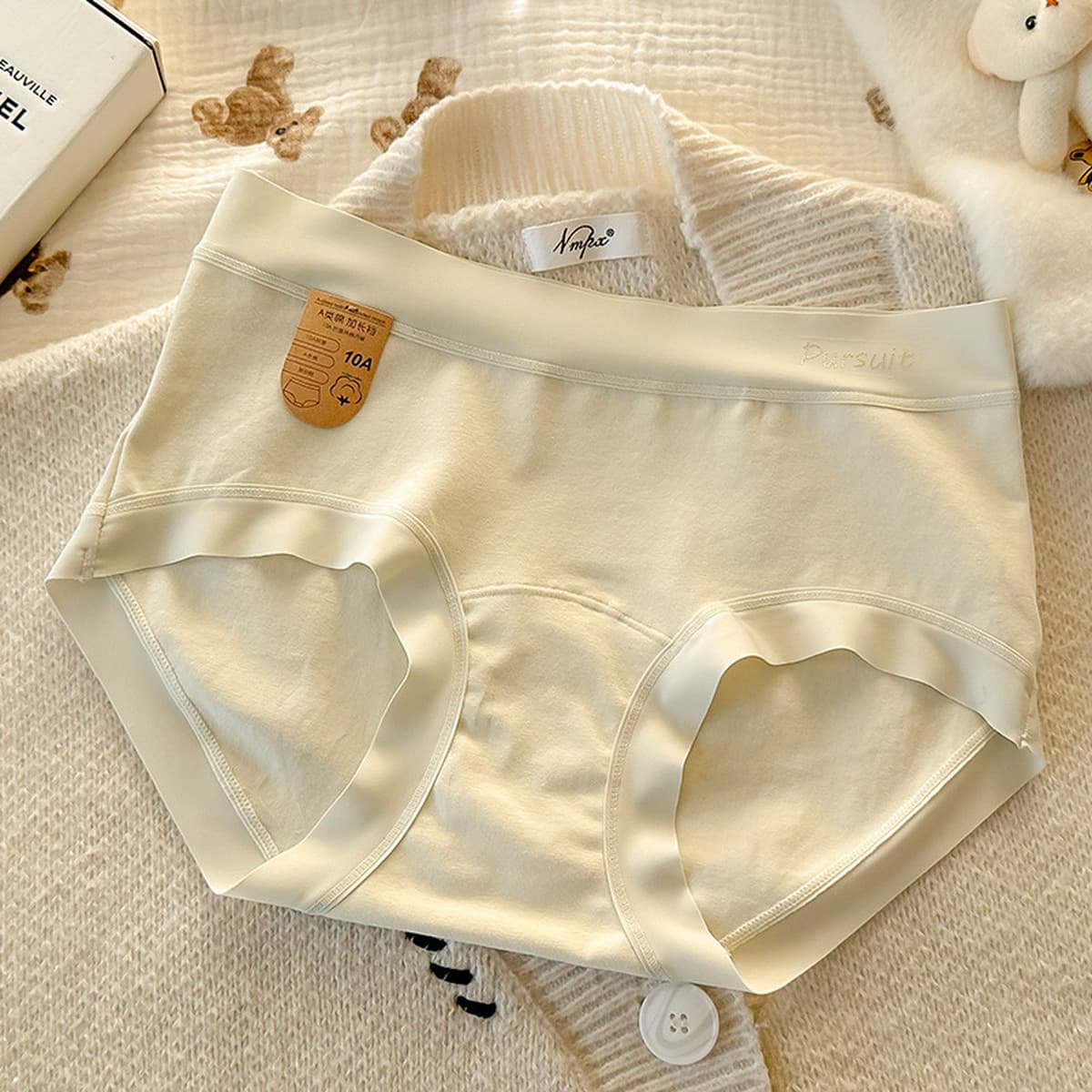 7A бактериостатические бесшовные хлопчатобумажные трусики женские хлопчатобумажные промежностные