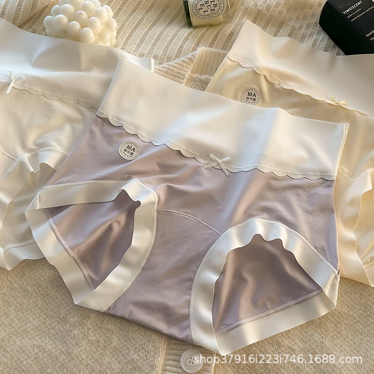 С высокой талией и животом 60 хлопковых трусиков большого размера Модер, женщины 230 кг 10A бактериостатический хлопок,...