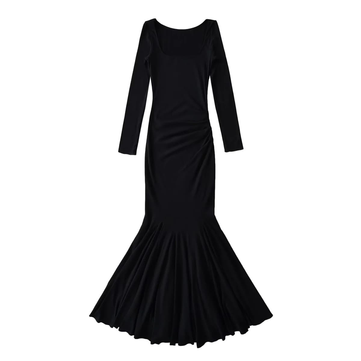 Высокая версия, пошаговое флисовое платье в стиле Лотос, женское осенне-зимнее новое платье-футляр для похудения на талии,...