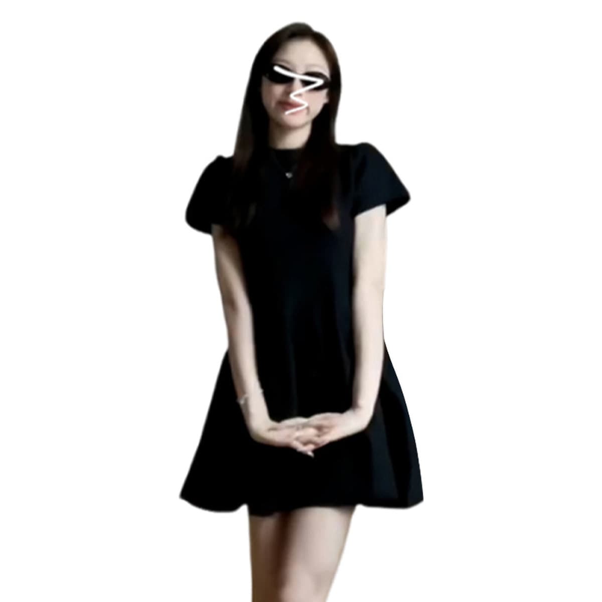 Красное маленькое черное платье с короткими рукавами женское лето 2024 тонкая талия темпераментная маленькая черная юбка