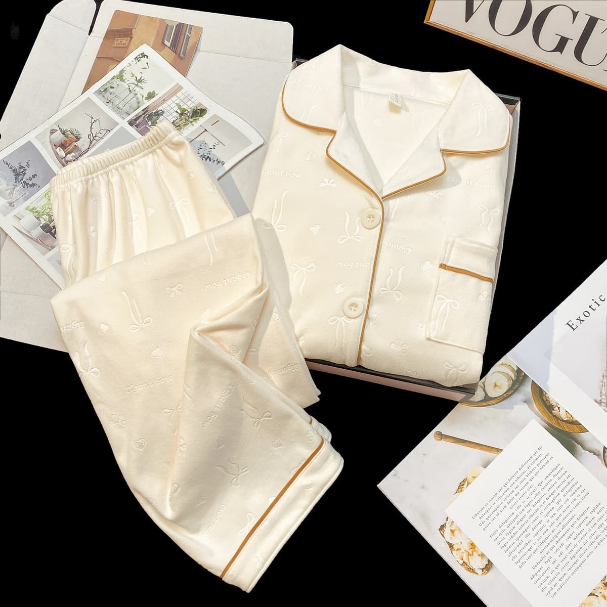 Немецкая пижама женский осенний и зимний новый кардиган с длинными рукавами