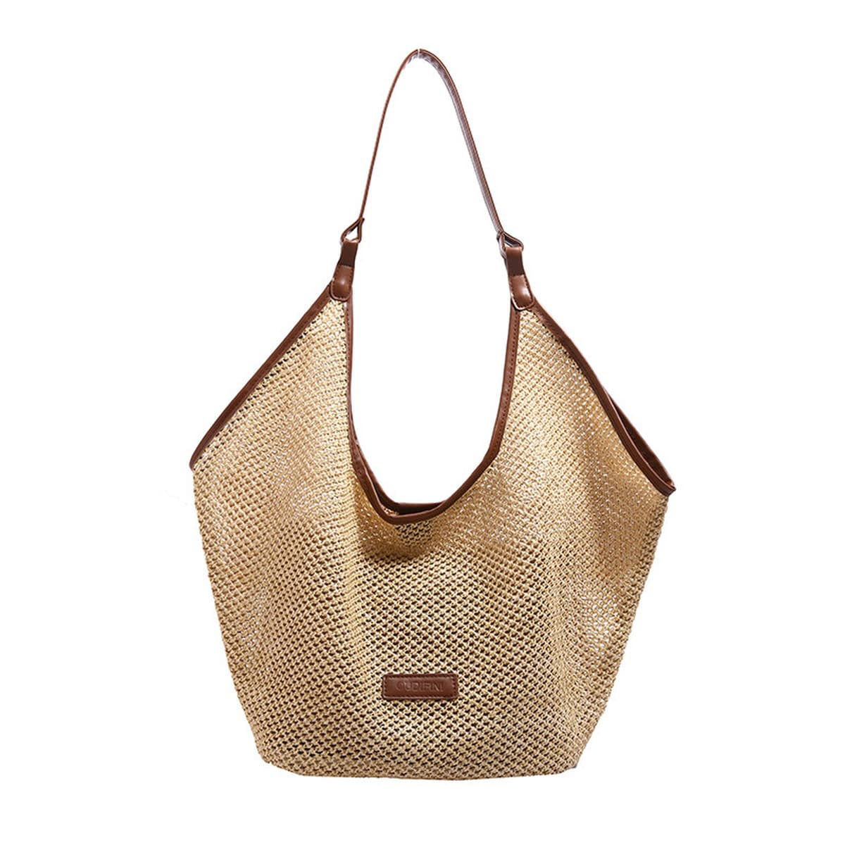 Плетеная сумка из соломы 2025 года для женщин, универсальная и модная корейская нишевая сумка-ведро через плечо, простая...