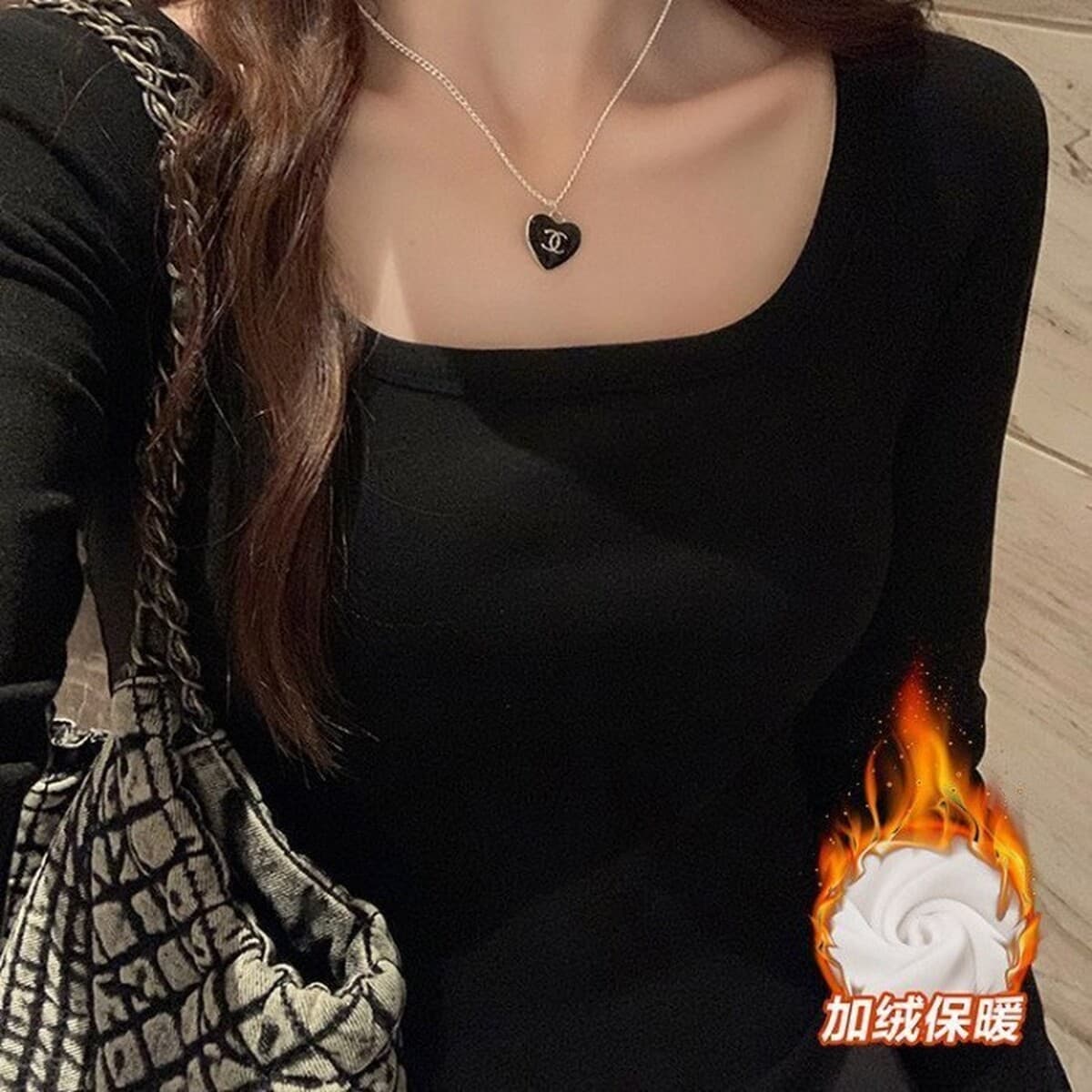 Термофутболка с V-образным вырезом в американском стиле, с длинным рукавом, новинка осени-зимы 2025, приталенная, с обычным...