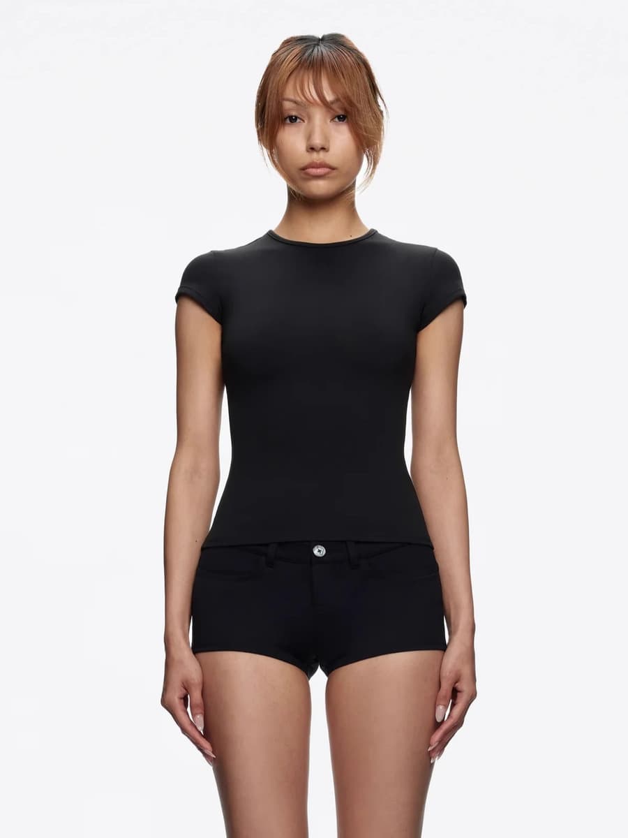 Пятно tankair Spice Girl для кожи обнаженная эластичная бодибилдс фитнес с маленькими летающими рукавами