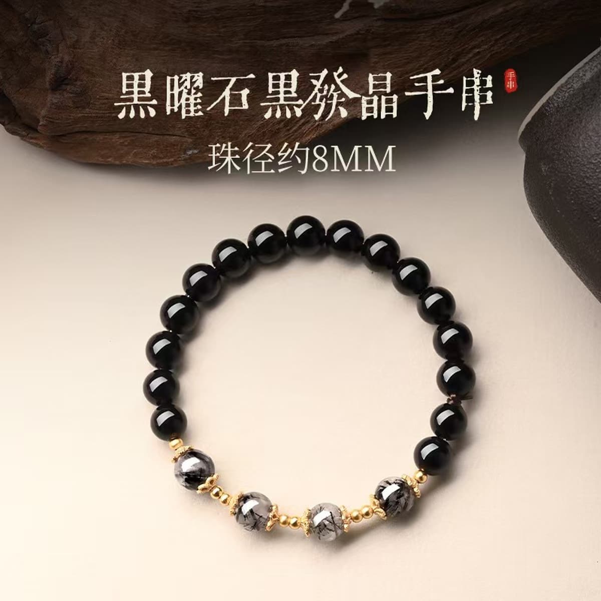 Браслет Tian Xiwei в одном стиле, натуральный зеленый призрачный обсидиан, женский браслет с кристаллами, бусины, подарок,...