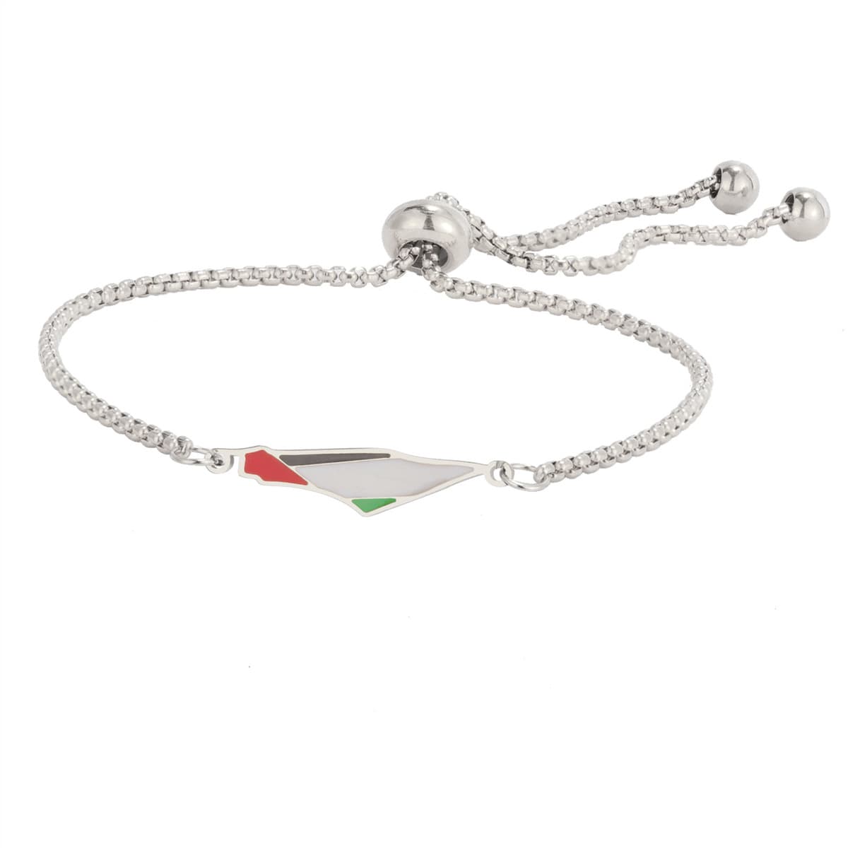 Карта Палестины двухслойная Цепочка Из Бисера Женский браслет из нержавеющей стали ювелирный браслет с подвеской подарок в...