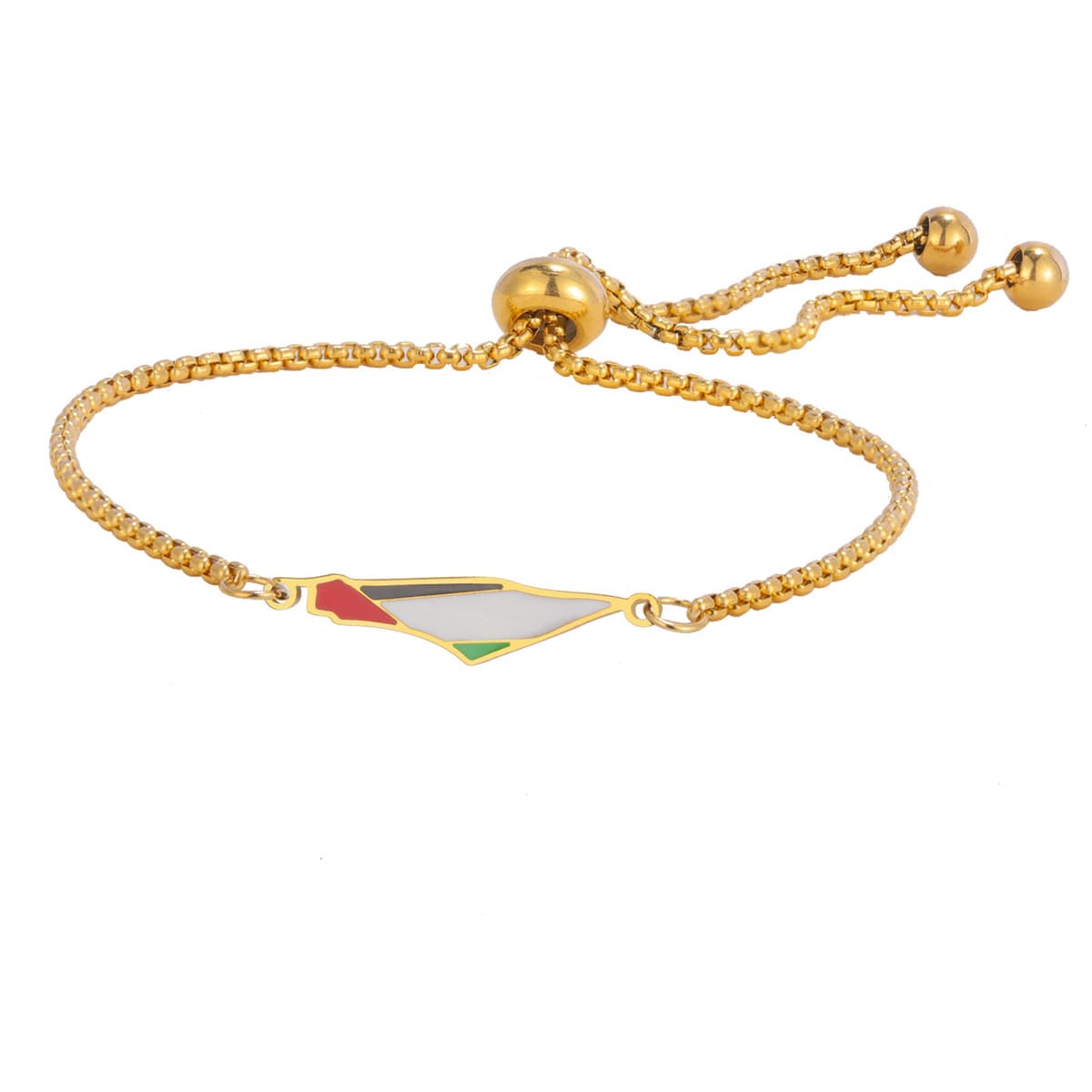 Карта Палестины двухслойная Цепочка Из Бисера Женский браслет из нержавеющей стали ювелирный браслет с подвеской подарок в...