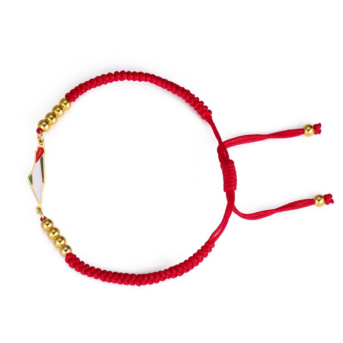 Карта Палестины двухслойная Цепочка Из Бисера Женский браслет из нержавеющей стали ювелирный браслет с подвеской подарок в...