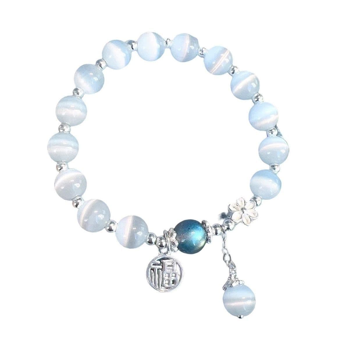 2023 новый браслет с бабочкой из искусственного кошачьего глаза женский дизайн нишевый дизайн серый браслет с лунным светом...