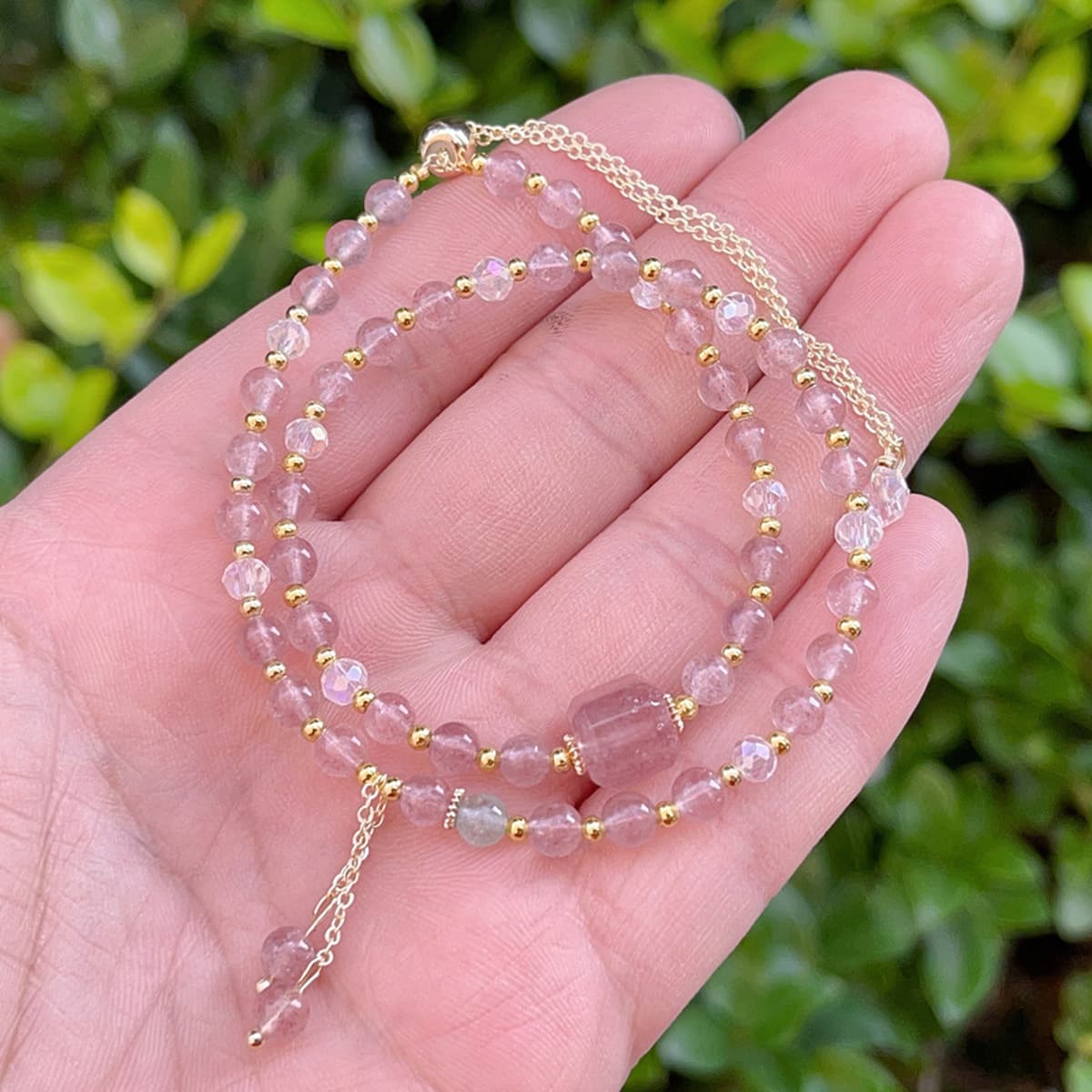 Новый женский браслет с двойным кругом и кристаллами клубники в китайском стиле, изысканный стиль, легкий роскошный браслет...