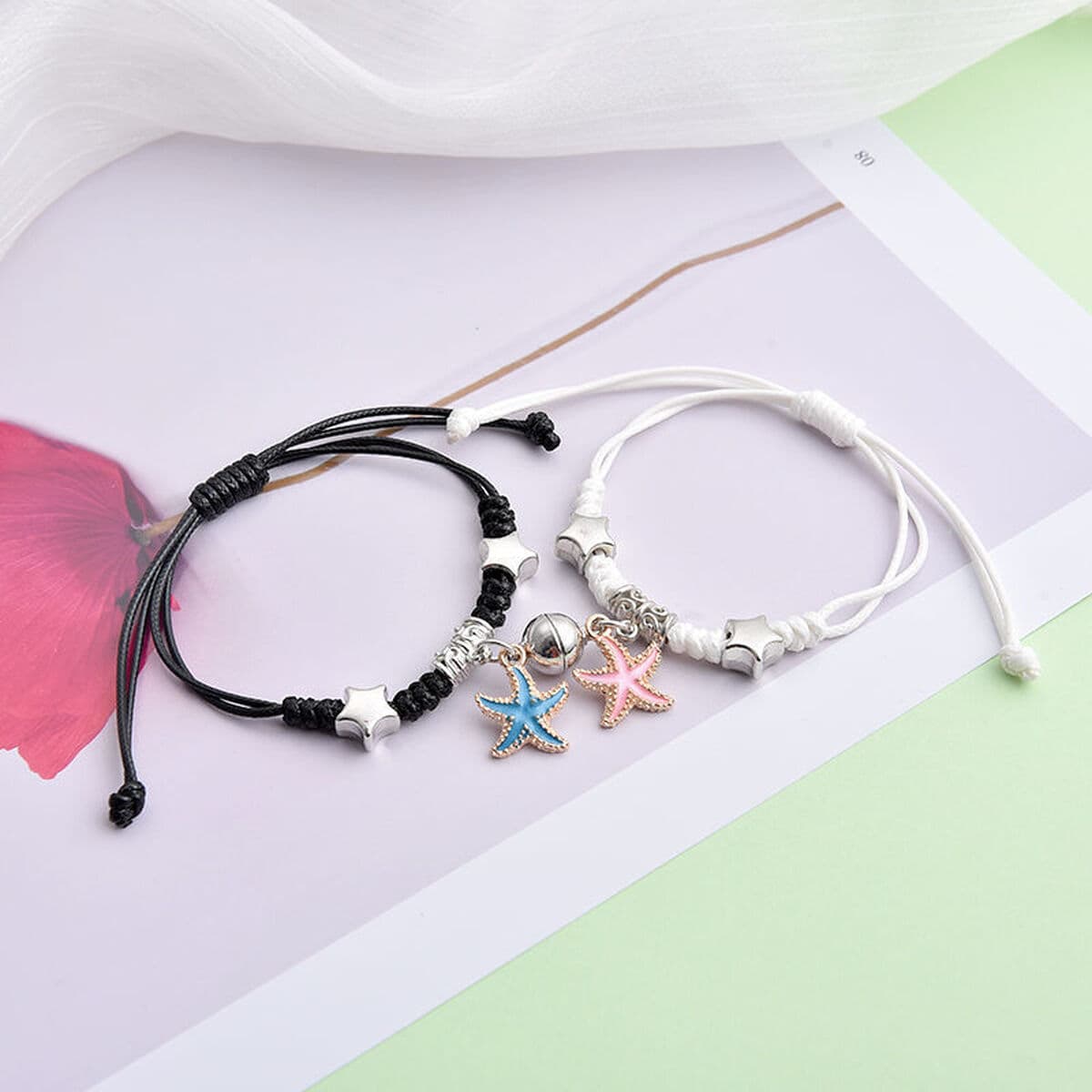 Магнитный пара сосать браслет для парня милый и свежий Подготовка пары BFF студент Ручная Веревка женский памятный подарок