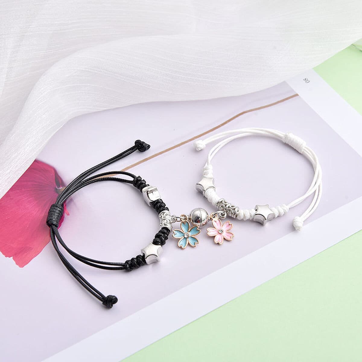 Магнитный пара сосать браслет для парня милый и свежий Подготовка пары BFF студент Ручная Веревка женский памятный подарок