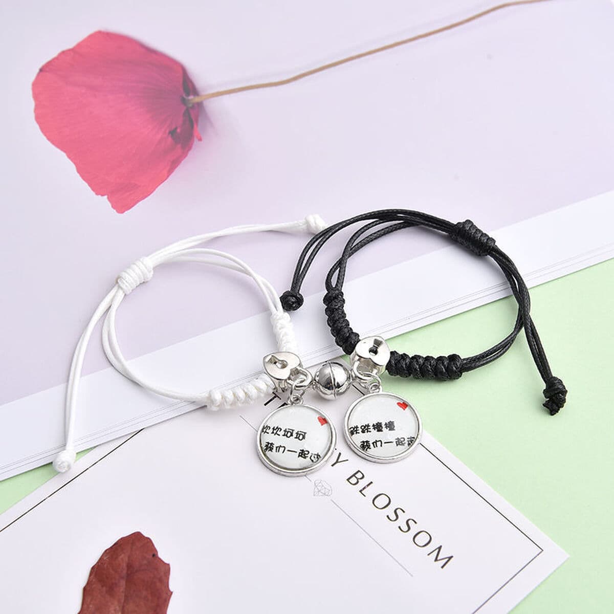 Магнитный пара сосать браслет для парня милый и свежий Подготовка пары BFF студент Ручная Веревка женский памятный подарок