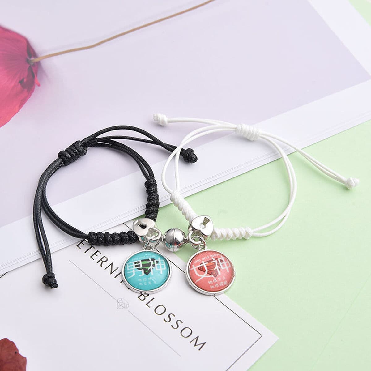 Магнитный пара сосать браслет для парня милый и свежий Подготовка пары BFF студент Ручная Веревка женский памятный подарок