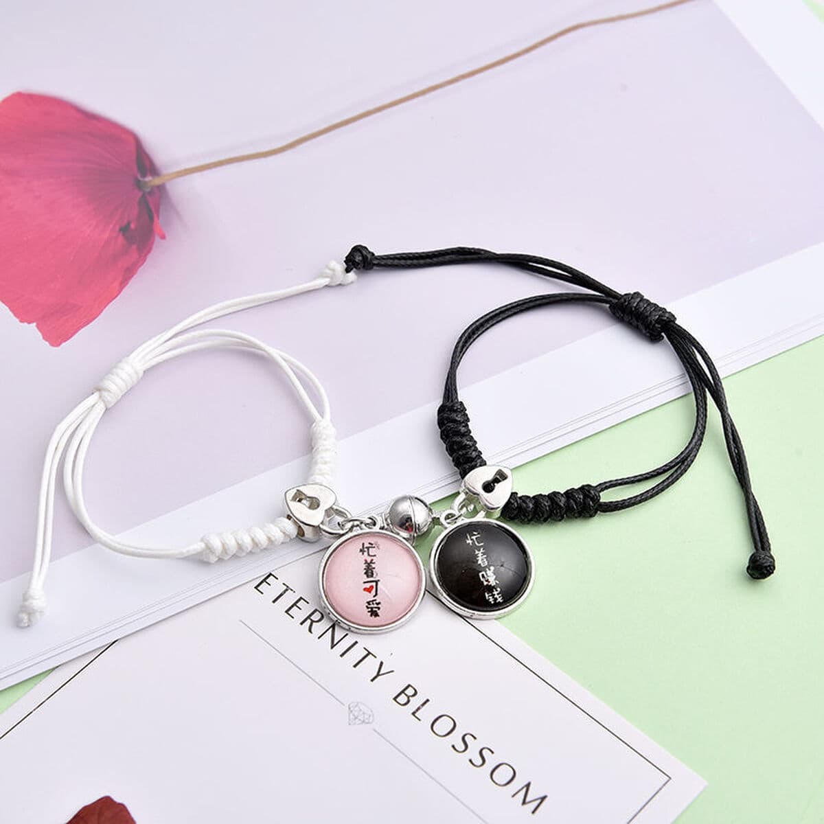 Магнитный пара сосать браслет для парня милый и свежий Подготовка пары BFF студент Ручная Веревка женский памятный подарок