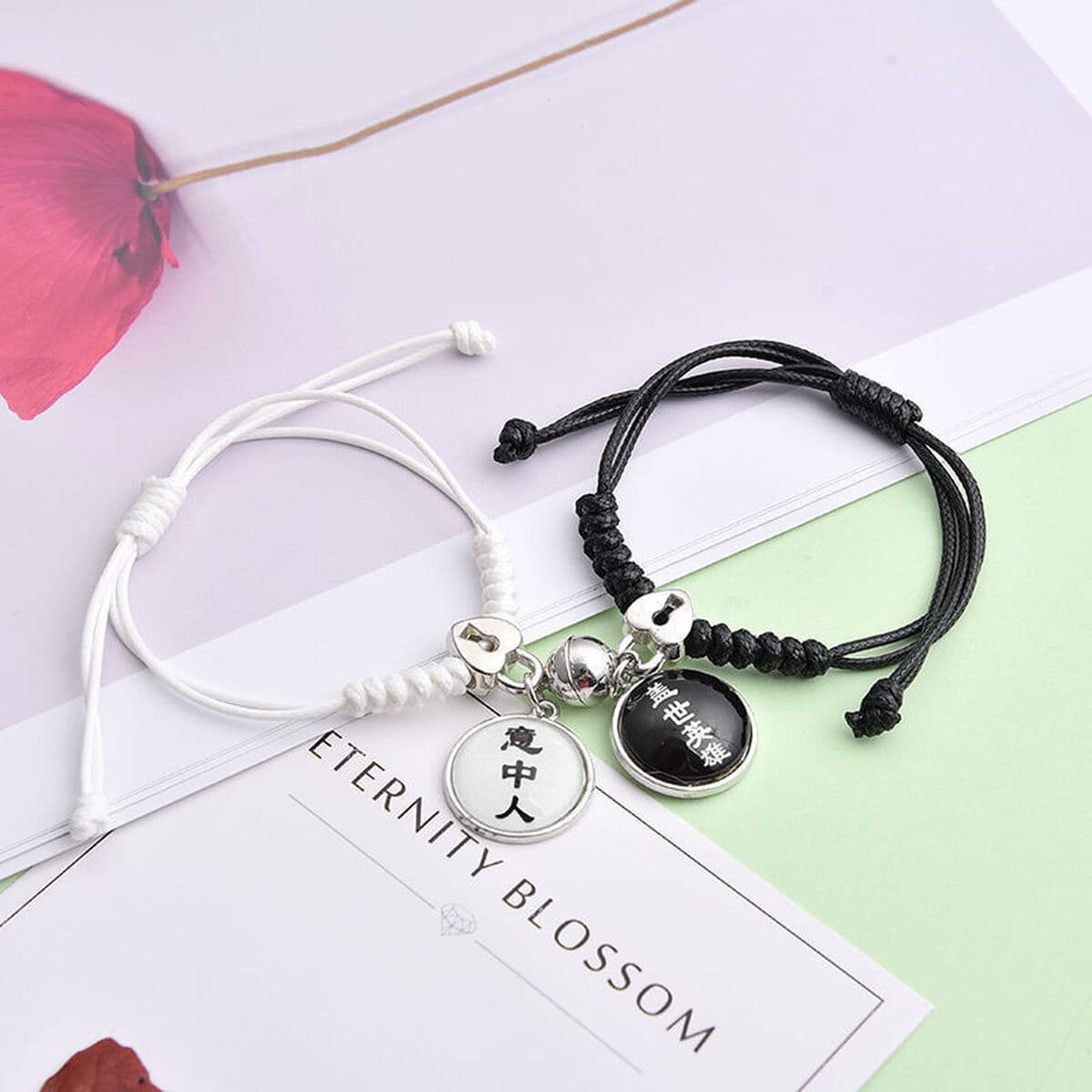 Магнитный пара сосать браслет для парня милый и свежий Подготовка пары BFF студент Ручная Веревка женский памятный подарок