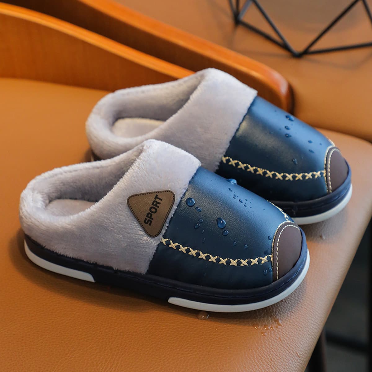 Детские хлопковые тапочки для родителей-детей Для мальчиков и девочек детские большие, средние и маленькие непромокаемые...