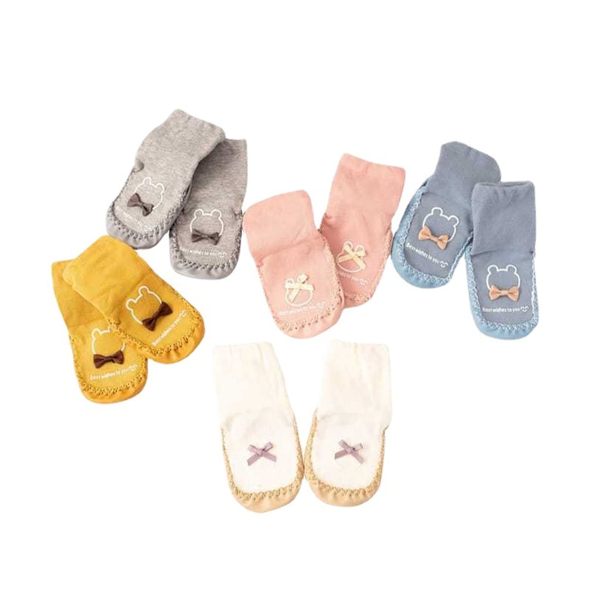 Детские носки-тапочки 2025 года для весны, осени и зимы, длинные, нескользящие, махровые, теплые, из чесаного хлопка, для...