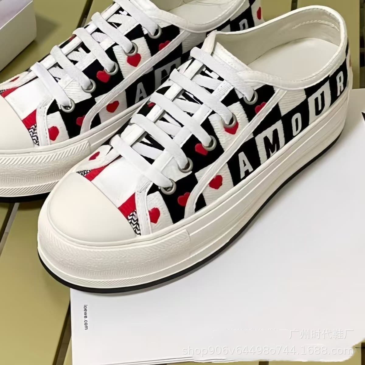 Женские парусиновые туфли с вышивкой D, новинка 2024, белые туфли на шнуровке со знаменитостями в Интернете, повседневные...