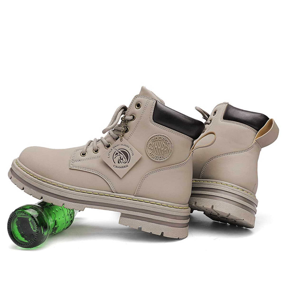 Мужские желтые ботинки на толстой подошве, ботинки в стиле Мартин, осень-зима 2025, высококачественные британские рабочие...