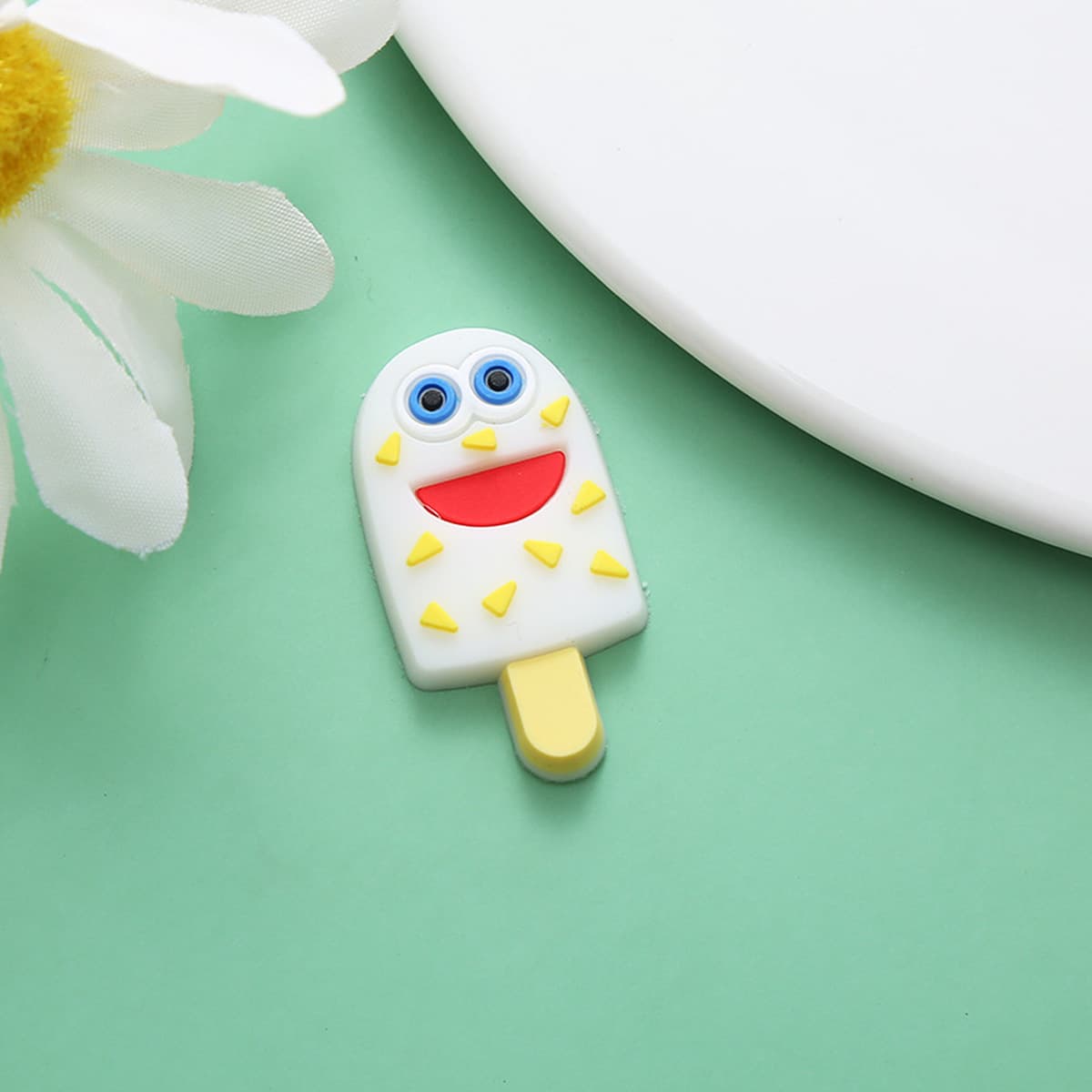 Креативные отверстия обувь аксессуары декоративные мультфильм милый мороженое ПВХ мягкие резиновые аксессуары для рукоделия...