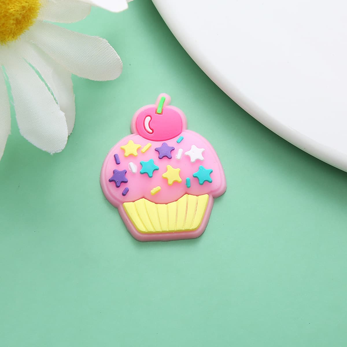 Креативные отверстия обувь аксессуары декоративные мультфильм милый мороженое ПВХ мягкие резиновые аксессуары для рукоделия...