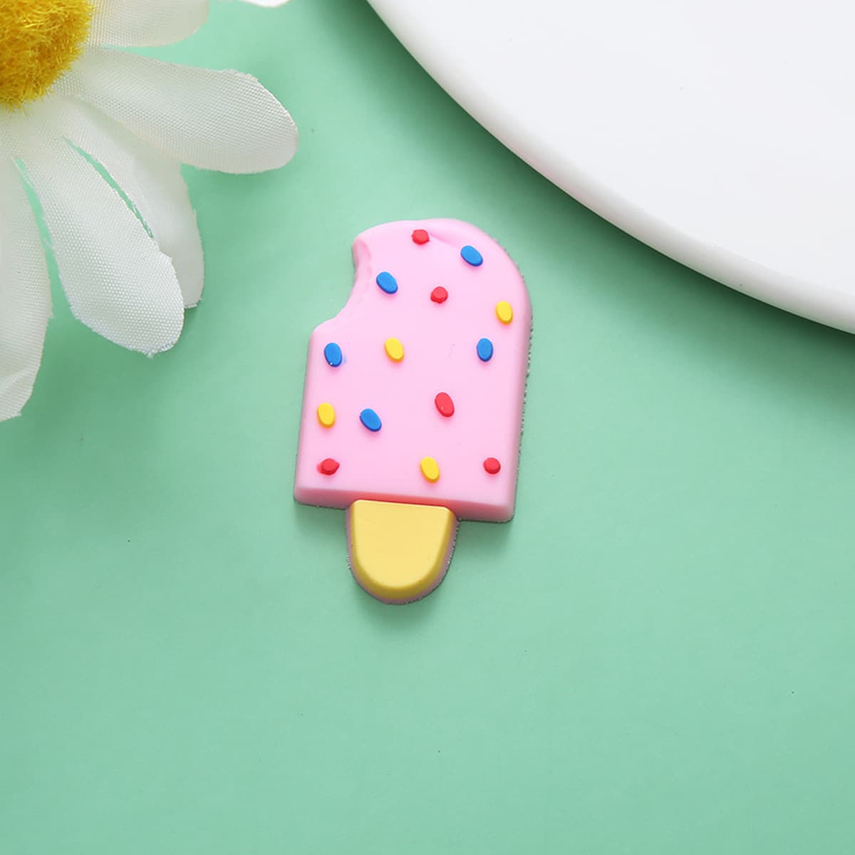 Креативные отверстия обувь аксессуары декоративные мультфильм милый мороженое ПВХ мягкие резиновые аксессуары для рукоделия...