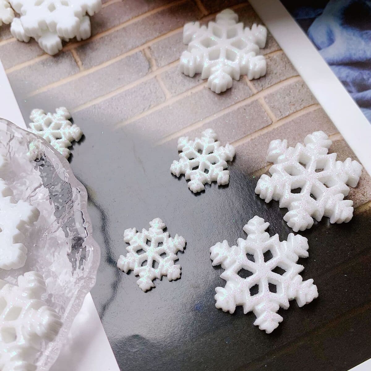 Весенний фестиваль Рождество Новый год Снежинка DIY материал ручной работы пряжка для обуви шляпа кремовый клей детские...