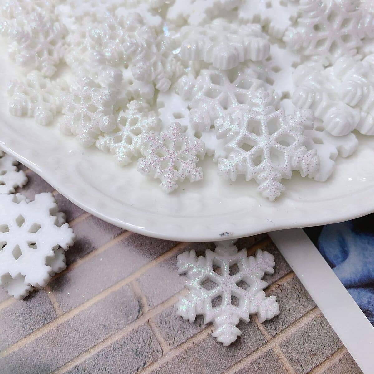 Весенний фестиваль Рождество Новый год Снежинка DIY материал ручной работы пряжка для обуви шляпа кремовый клей детские...