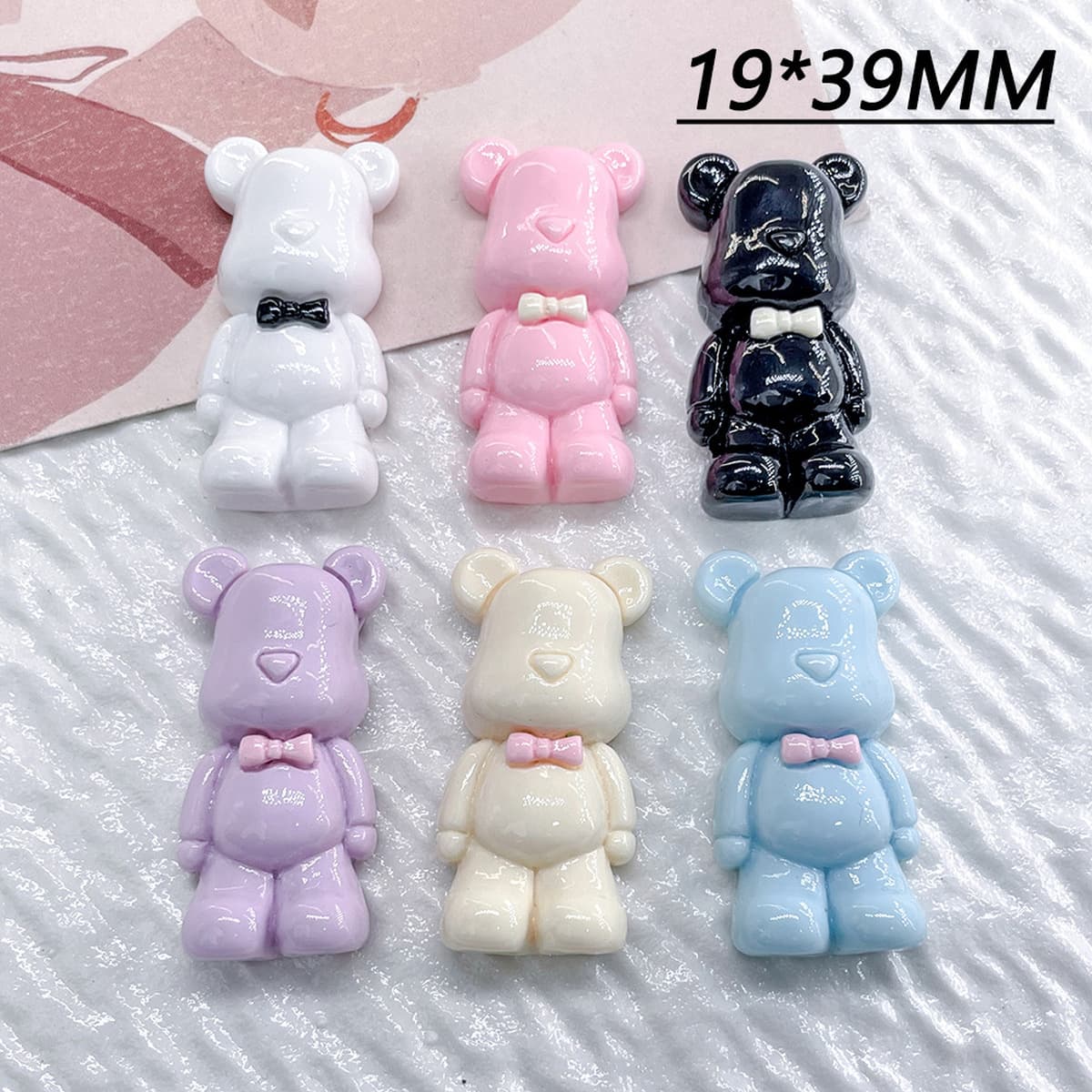 Мультяшный бантик с допамином, медведь, смола, маленькие аксессуары, чехол для мобильного телефона «сделай сам», пряжка для...