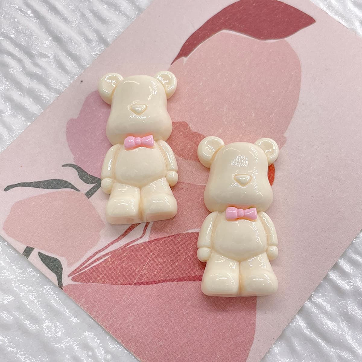 Мультяшный бантик с допамином, медведь, смола, маленькие аксессуары, чехол для мобильного телефона «сделай сам», пряжка для...