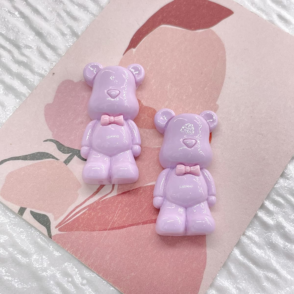 Мультяшный бантик с допамином, медведь, смола, маленькие аксессуары, чехол для мобильного телефона «сделай сам», пряжка для...