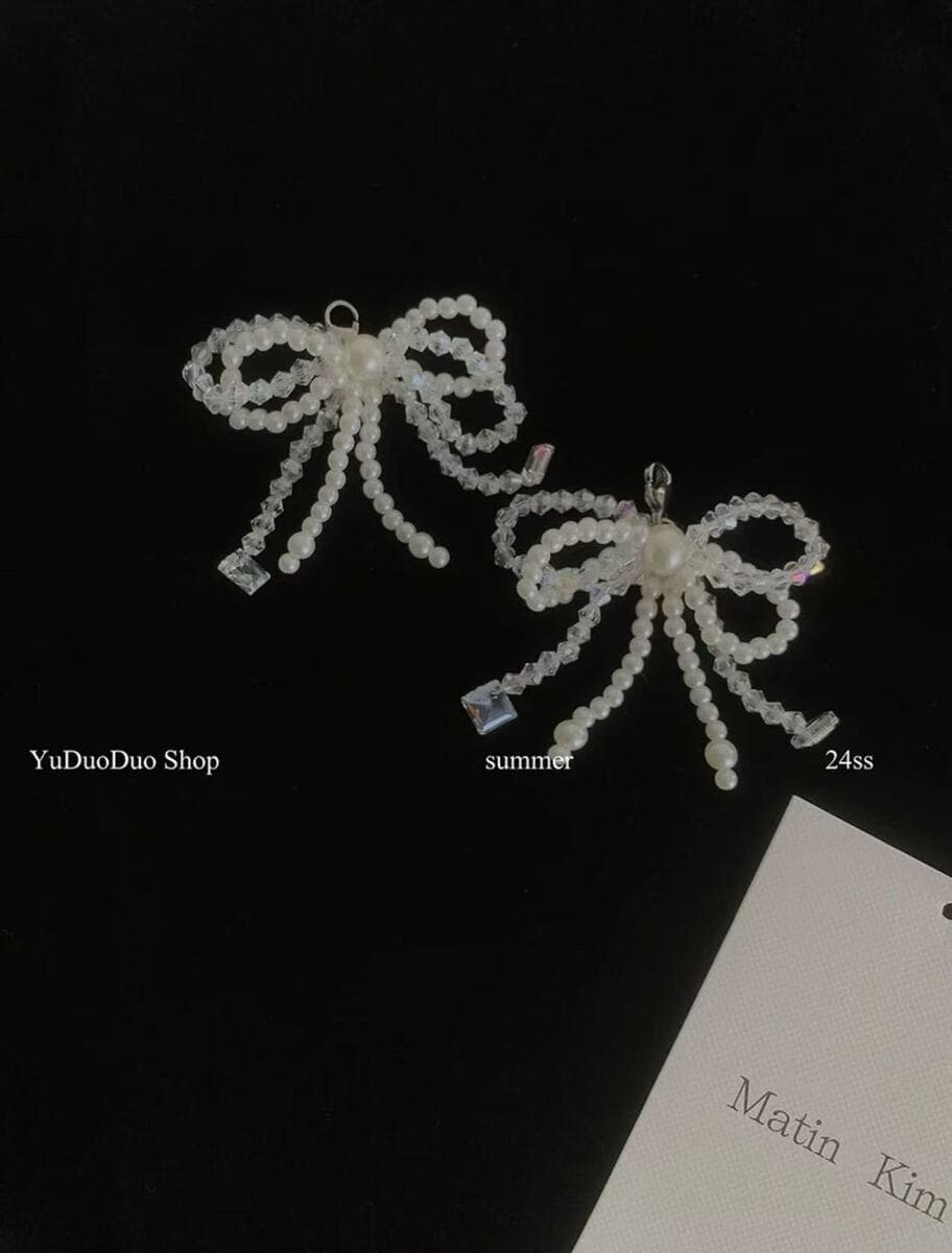 Подходим с различными туфлями, жемчужная пряжка, бант, аксессуары, дикие туфли, модная весна и лето 2024