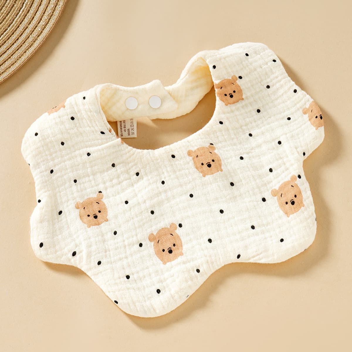 Детские нагрудники класса А, шестислойные круглые детские нагрудники с героями мультфильмов для новорожденных из чистого...