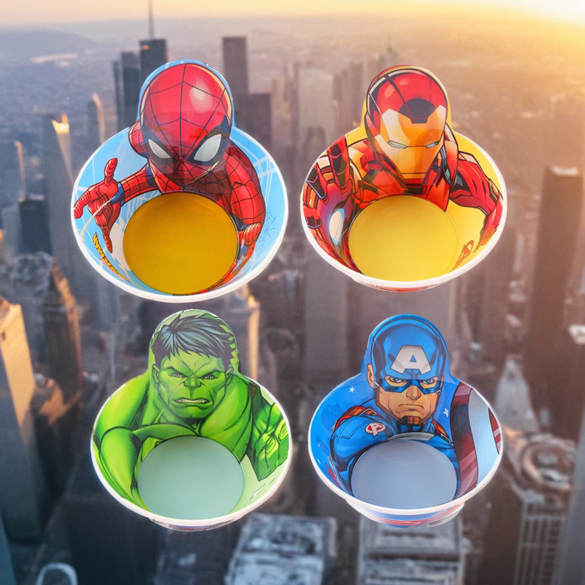 Меламиновая посуда «Человек-паук» Marvel: миска для риса с защитой от ожогов, миска для детского питания, миска для...