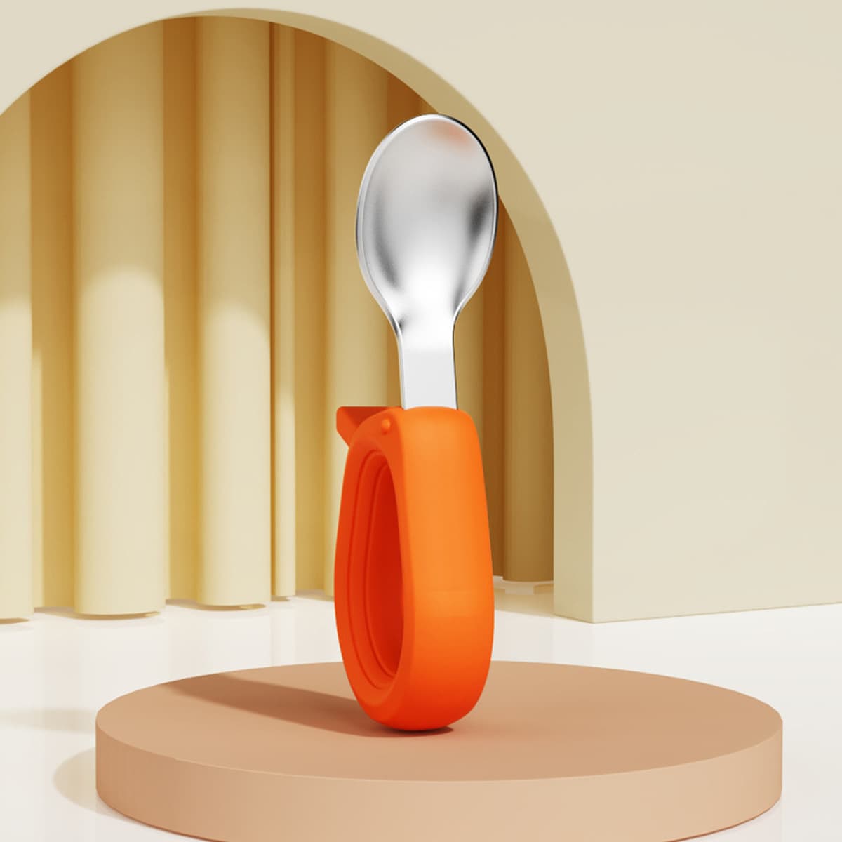 Детская ложка набор Детская ложка с короткой ручкой вилочная ложка 316 из нержавеющей стали колена дрессировка для детей