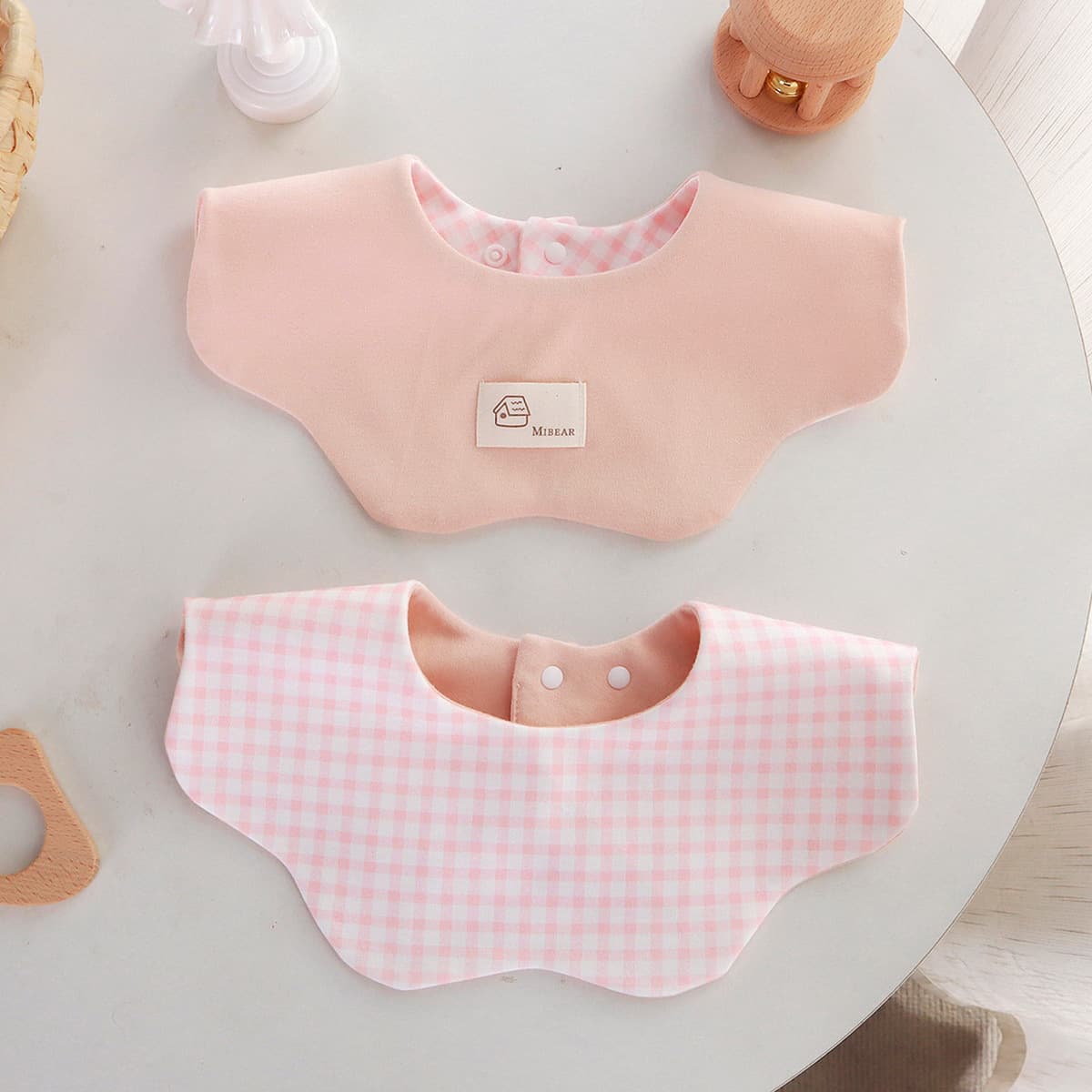 Двусторонний увеличенный водонепроницаемый нагрудник Yiwanbao для младенцев 0-2 лет, тип A, из чистого хлопка