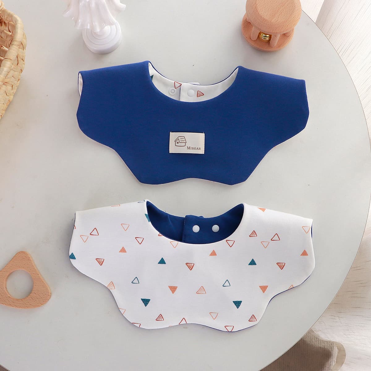 Двусторонний увеличенный водонепроницаемый нагрудник Yiwanbao для младенцев 0-2 лет, тип A, из чистого хлопка