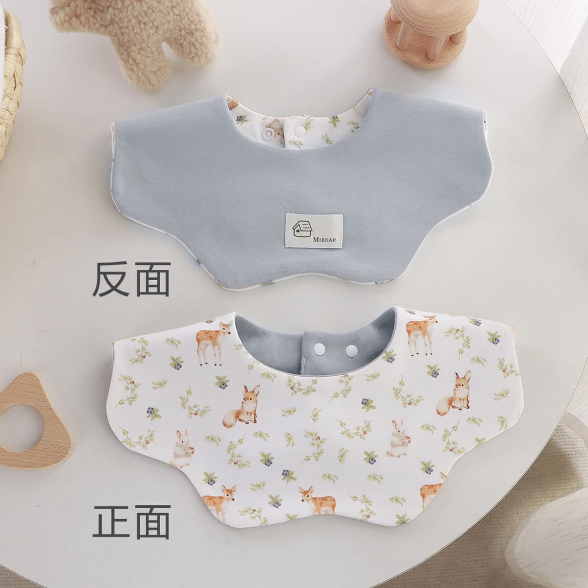 Двусторонний увеличенный водонепроницаемый нагрудник Yiwanbao для младенцев 0-2 лет, тип A, из чистого хлопка