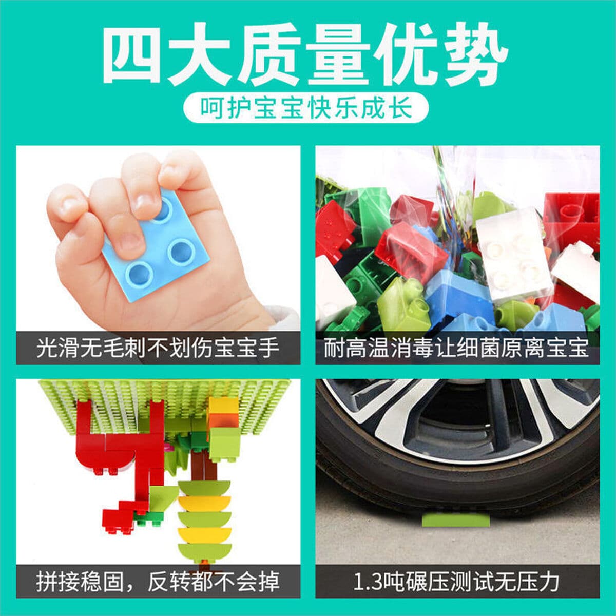 Детские строительные блоки с крупными частицами, совместимые с Lego Baby в сборе, большие От 3 до 6 лет Развивающие Игрушки...