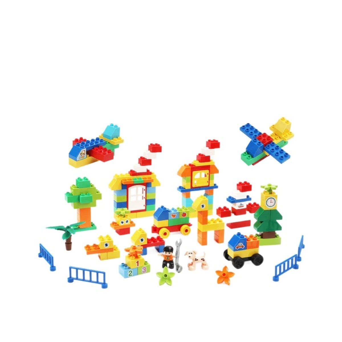 Детские строительные блоки с крупными частицами, совместимые с Lego Baby в сборе, большие От 3 до 6 лет Развивающие Игрушки...