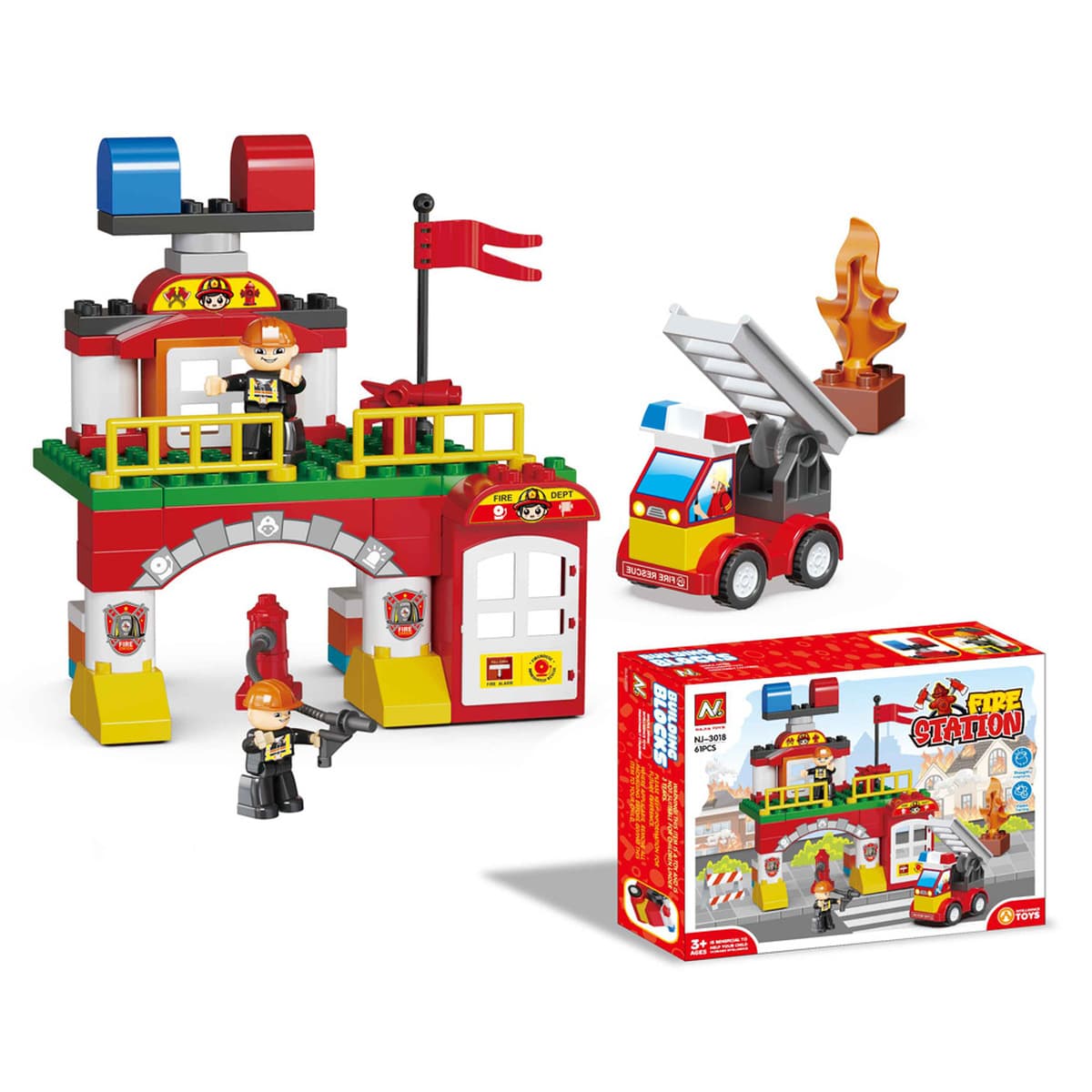 Детские строительные блоки с крупными частицами, совместимые с Lego Baby в сборе, большие От 3 до 6 лет Развивающие Игрушки...